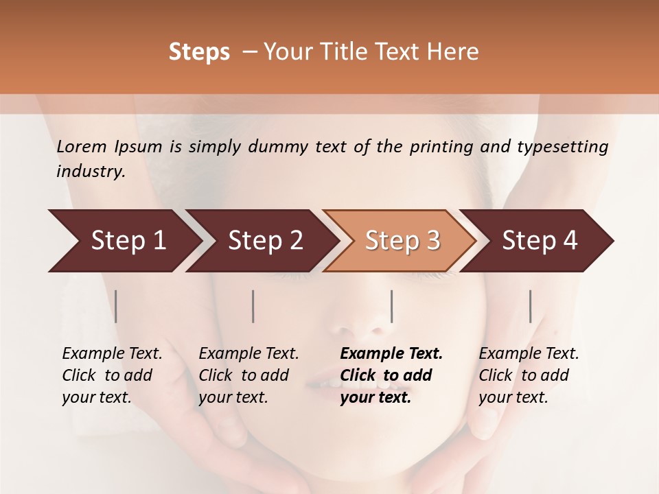 A Woman Getting A Head Massage From A Massager PowerPoint Template