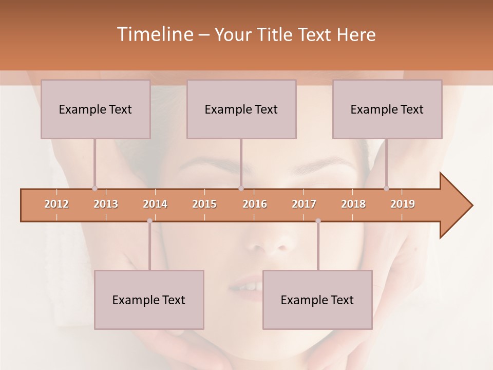 A Woman Getting A Head Massage From A Massager PowerPoint Template