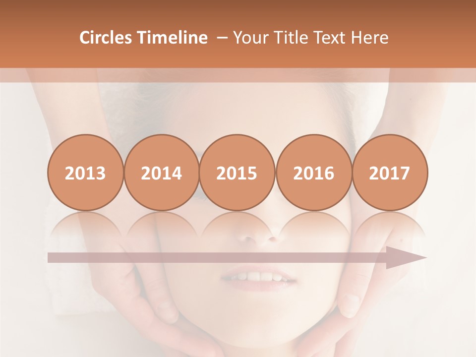 A Woman Getting A Head Massage From A Massager PowerPoint Template