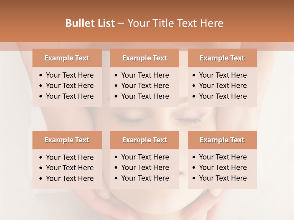 A Woman Getting A Head Massage From A Massager PowerPoint Template