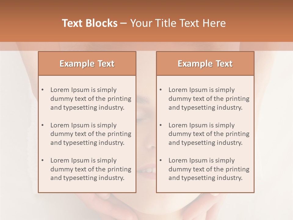 A Woman Getting A Head Massage From A Massager PowerPoint Template