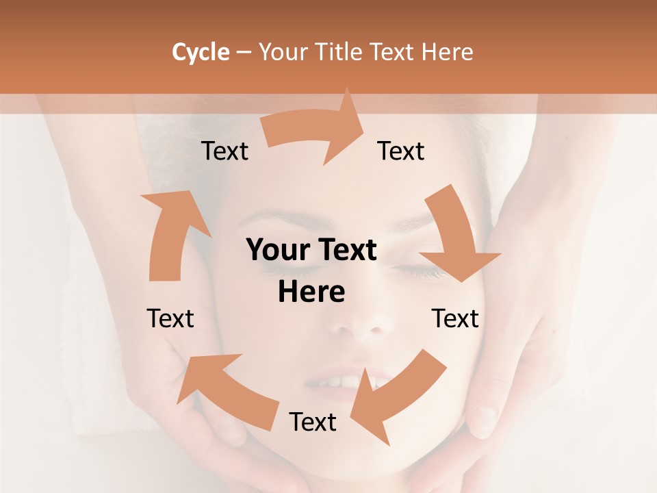 A Woman Getting A Head Massage From A Massager PowerPoint Template