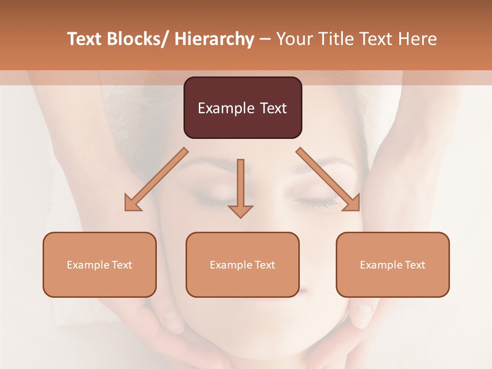 A Woman Getting A Head Massage From A Massager PowerPoint Template