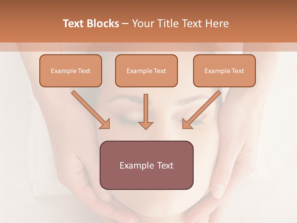 A Woman Getting A Head Massage From A Massager PowerPoint Template