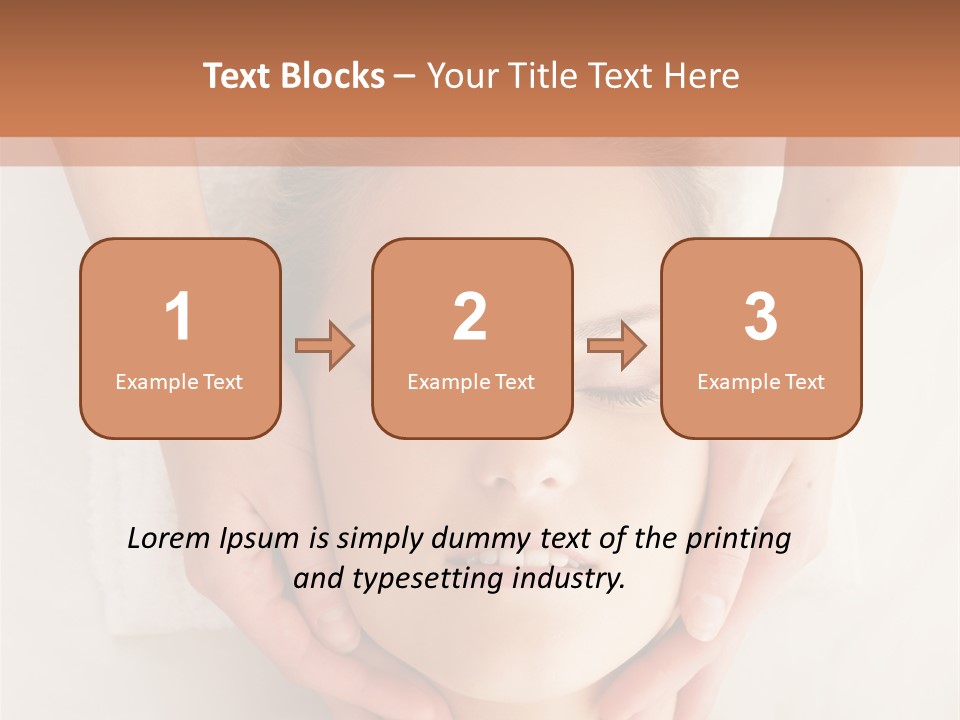 A Woman Getting A Head Massage From A Massager PowerPoint Template