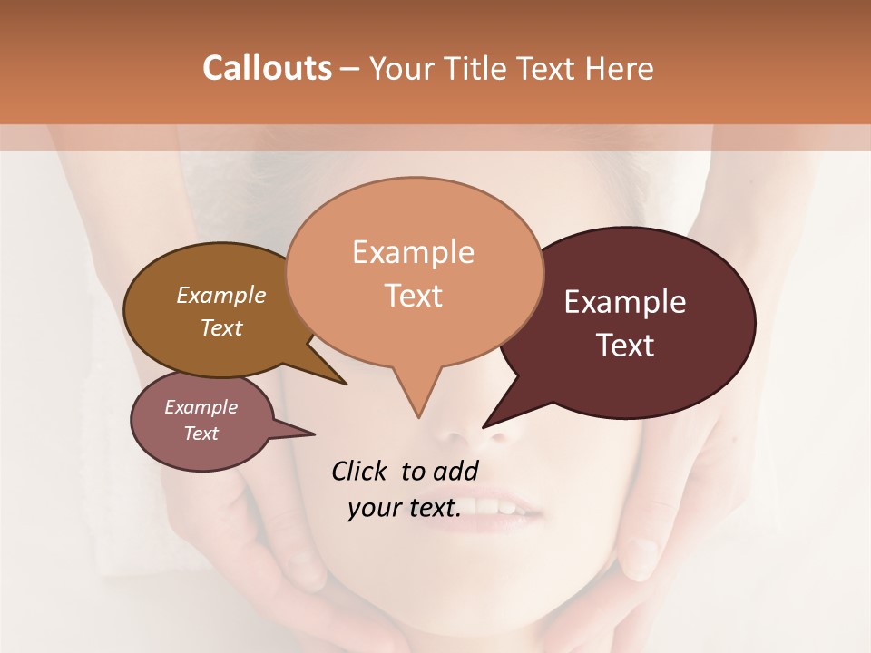 A Woman Getting A Head Massage From A Massager PowerPoint Template