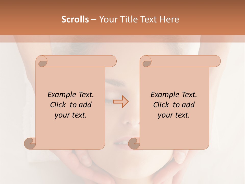 A Woman Getting A Head Massage From A Massager PowerPoint Template