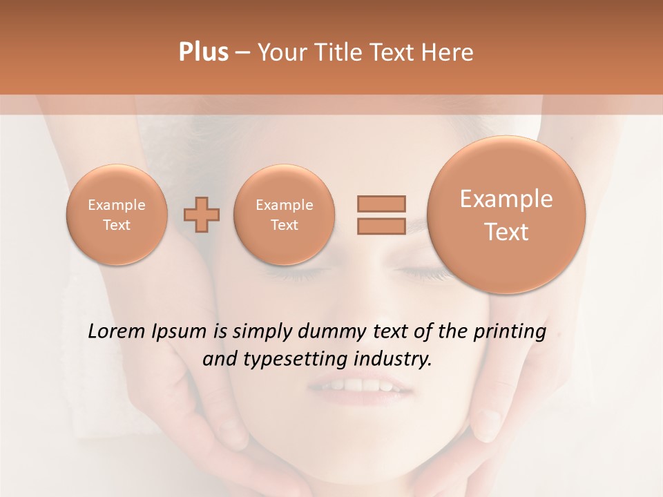 A Woman Getting A Head Massage From A Massager PowerPoint Template