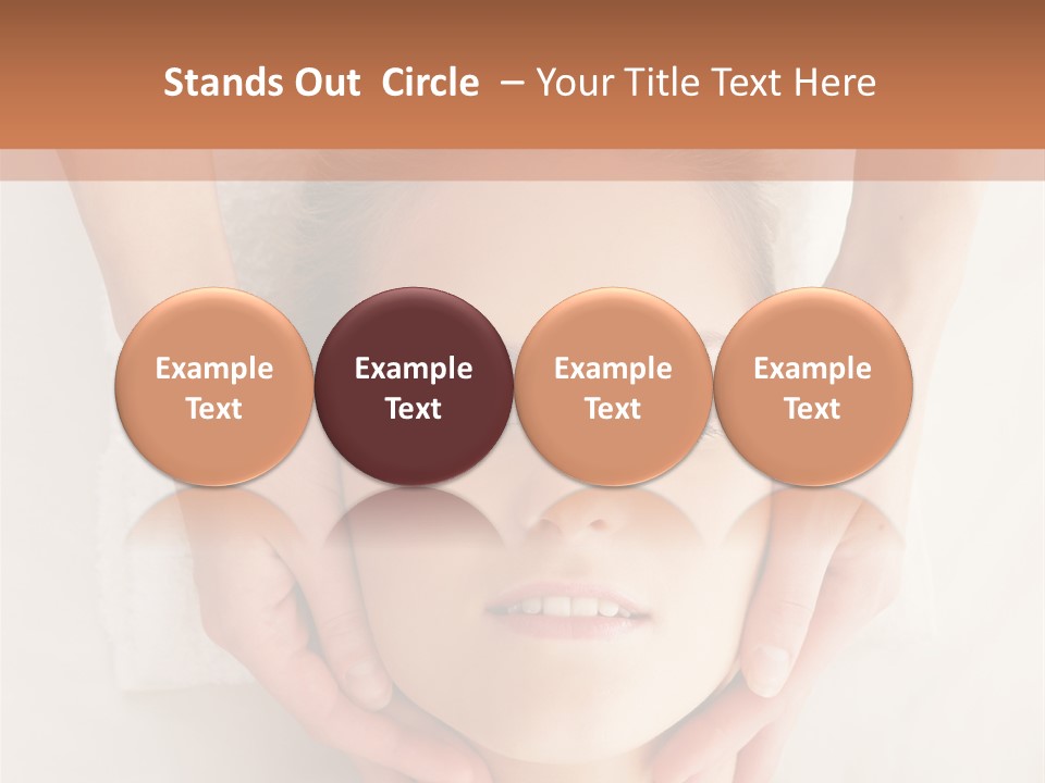 A Woman Getting A Head Massage From A Massager PowerPoint Template