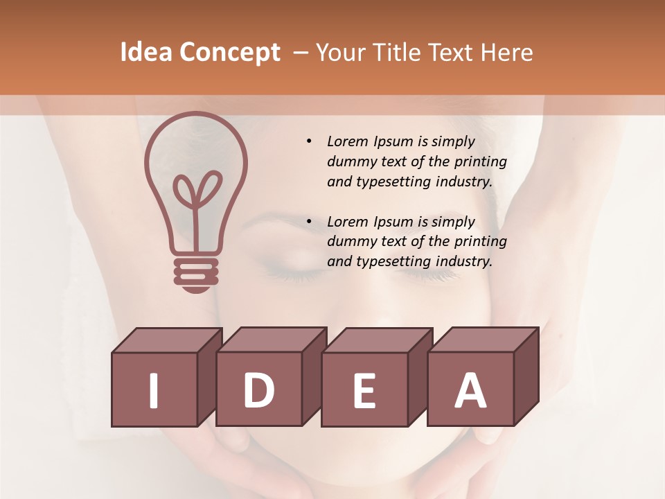 A Woman Getting A Head Massage From A Massager PowerPoint Template