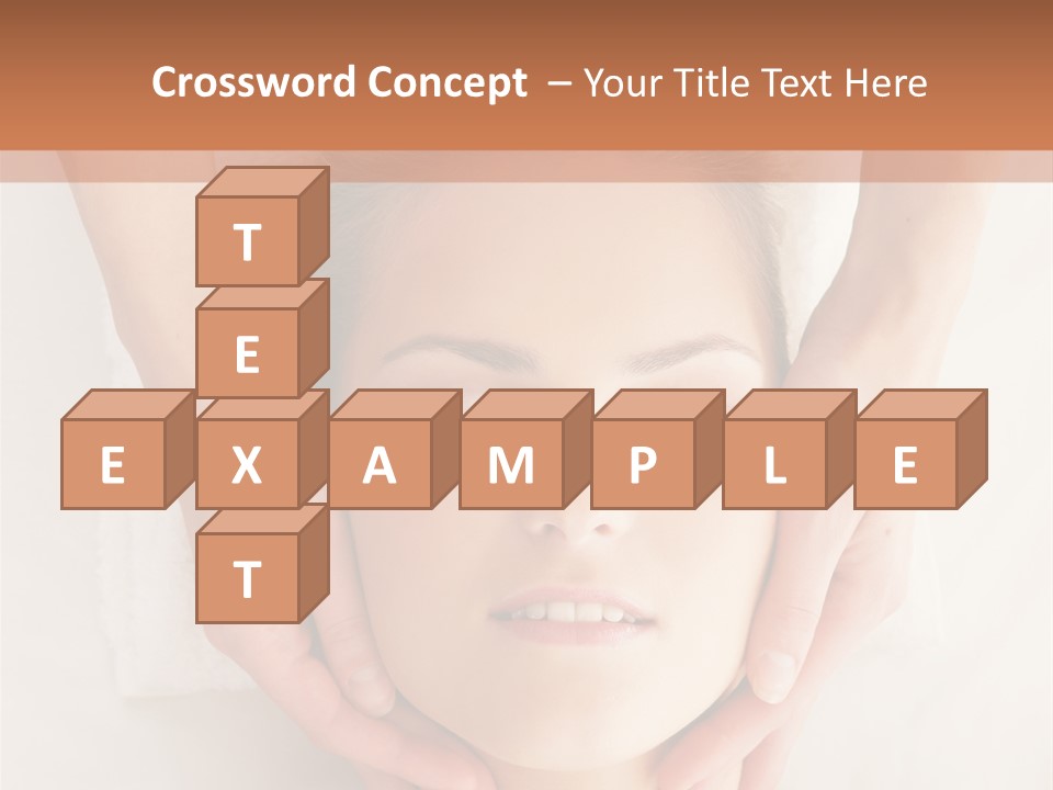 A Woman Getting A Head Massage From A Massager PowerPoint Template