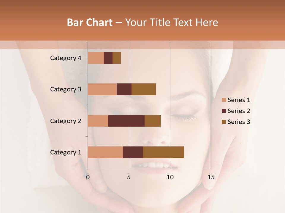 A Woman Getting A Head Massage From A Massager PowerPoint Template