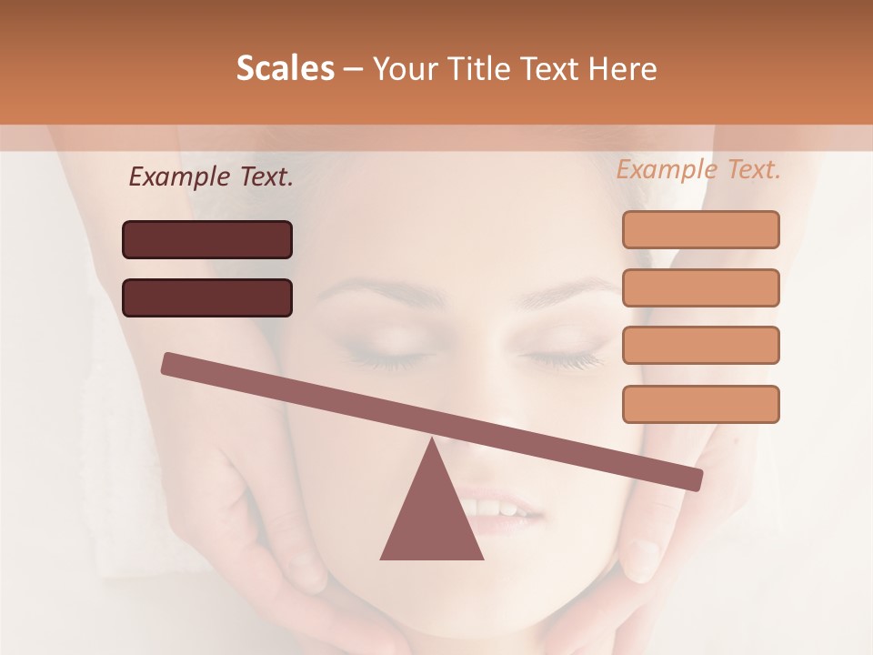 A Woman Getting A Head Massage From A Massager PowerPoint Template