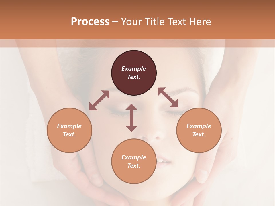 A Woman Getting A Head Massage From A Massager PowerPoint Template