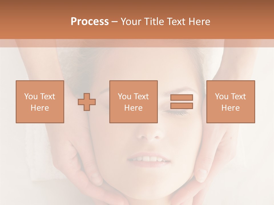 A Woman Getting A Head Massage From A Massager PowerPoint Template