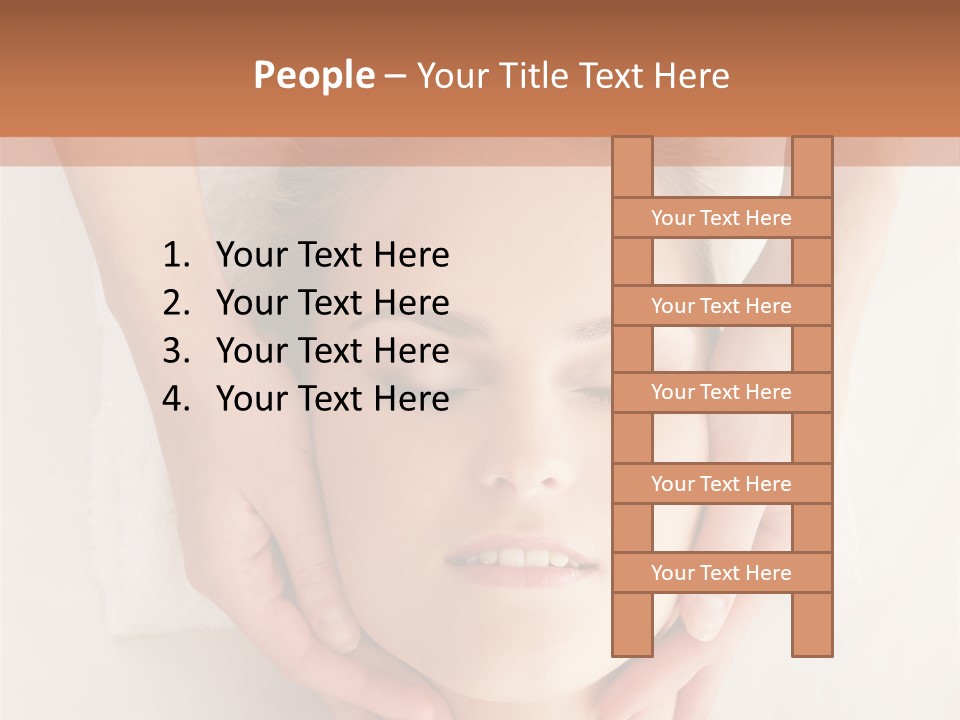 A Woman Getting A Head Massage From A Massager PowerPoint Template