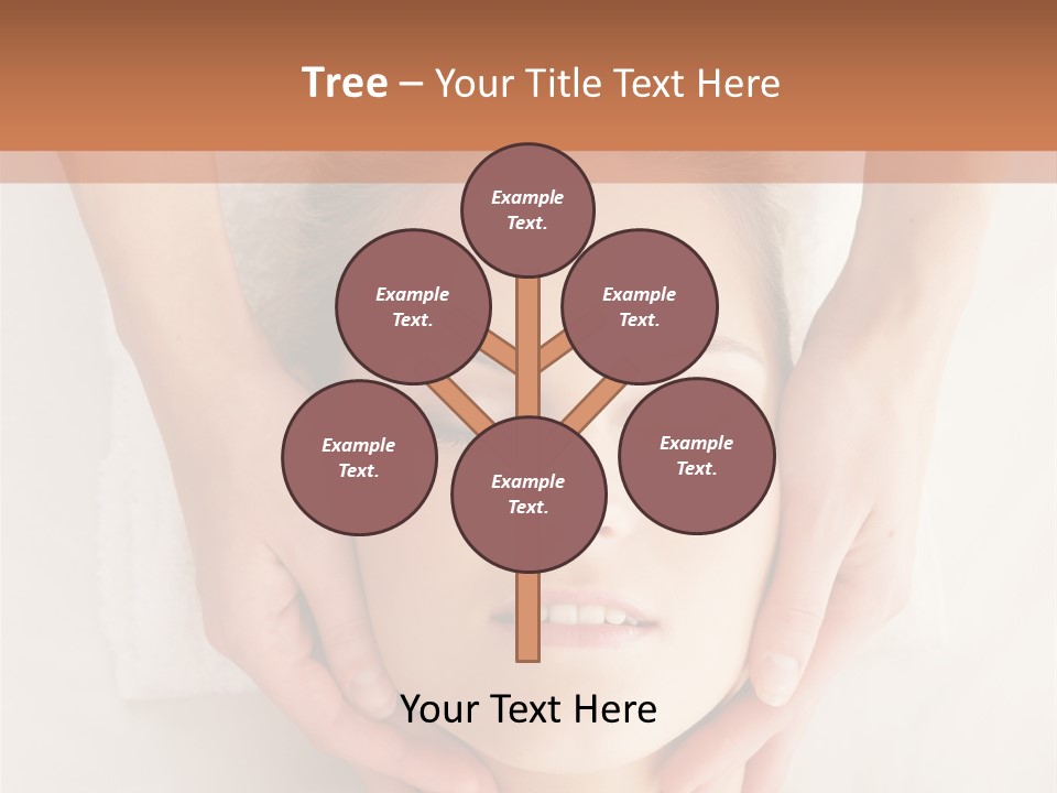 A Woman Getting A Head Massage From A Massager PowerPoint Template