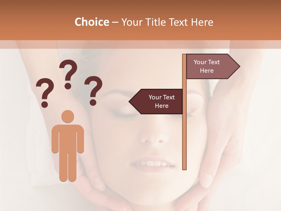 A Woman Getting A Head Massage From A Massager PowerPoint Template