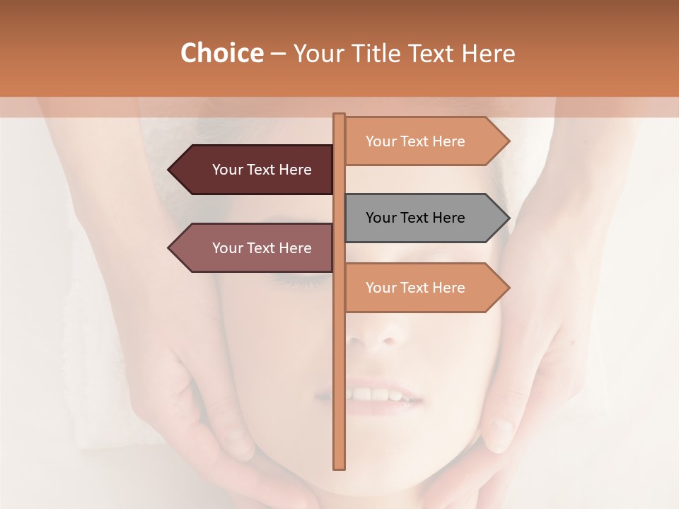 A Woman Getting A Head Massage From A Massager PowerPoint Template