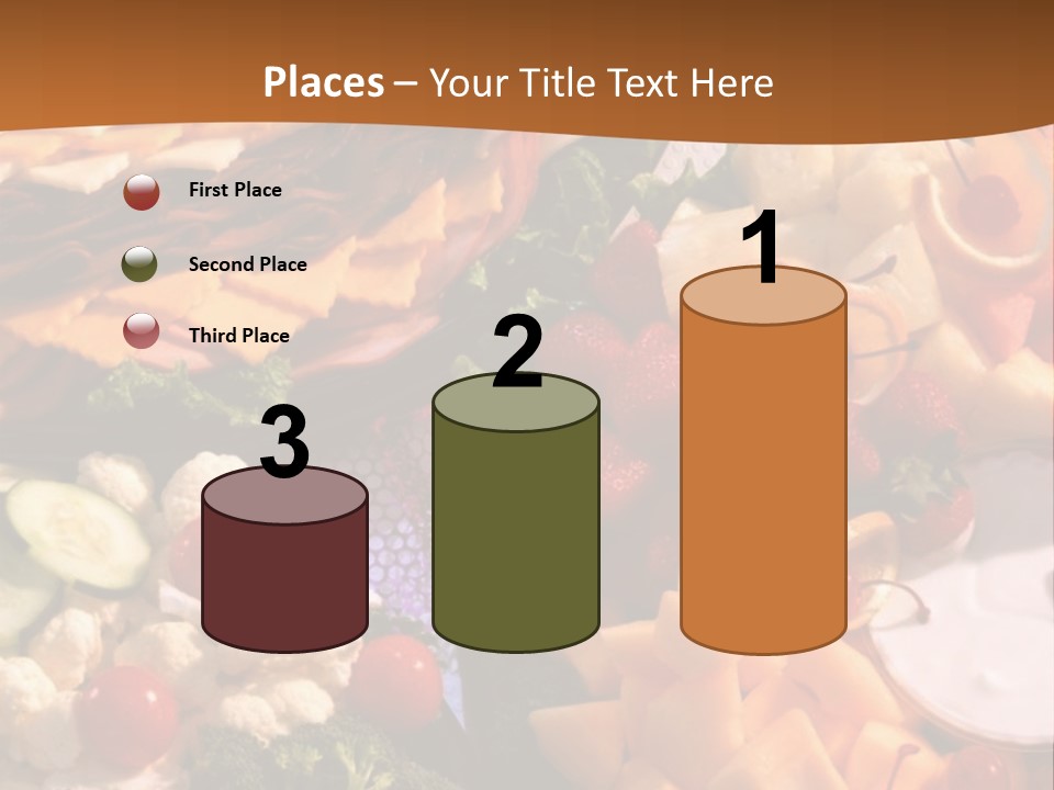 A Table With Many Different Types Of Food On It PowerPoint Template