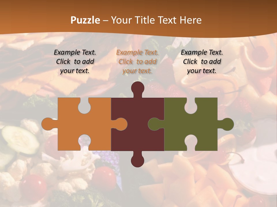 A Table With Many Different Types Of Food On It PowerPoint Template