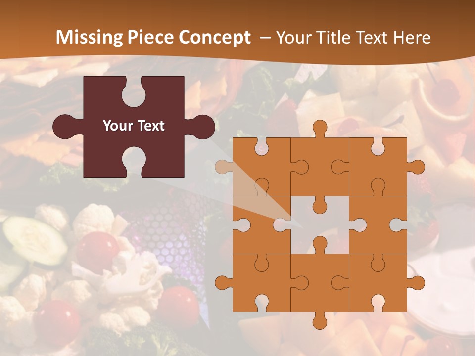 A Table With Many Different Types Of Food On It PowerPoint Template