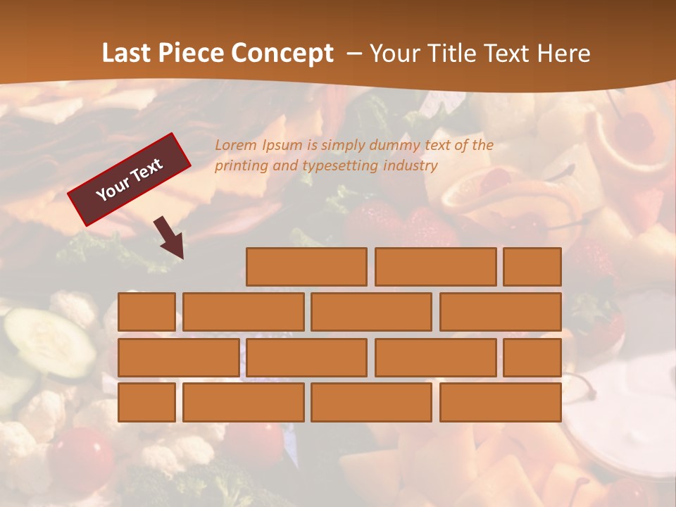 A Table With Many Different Types Of Food On It PowerPoint Template