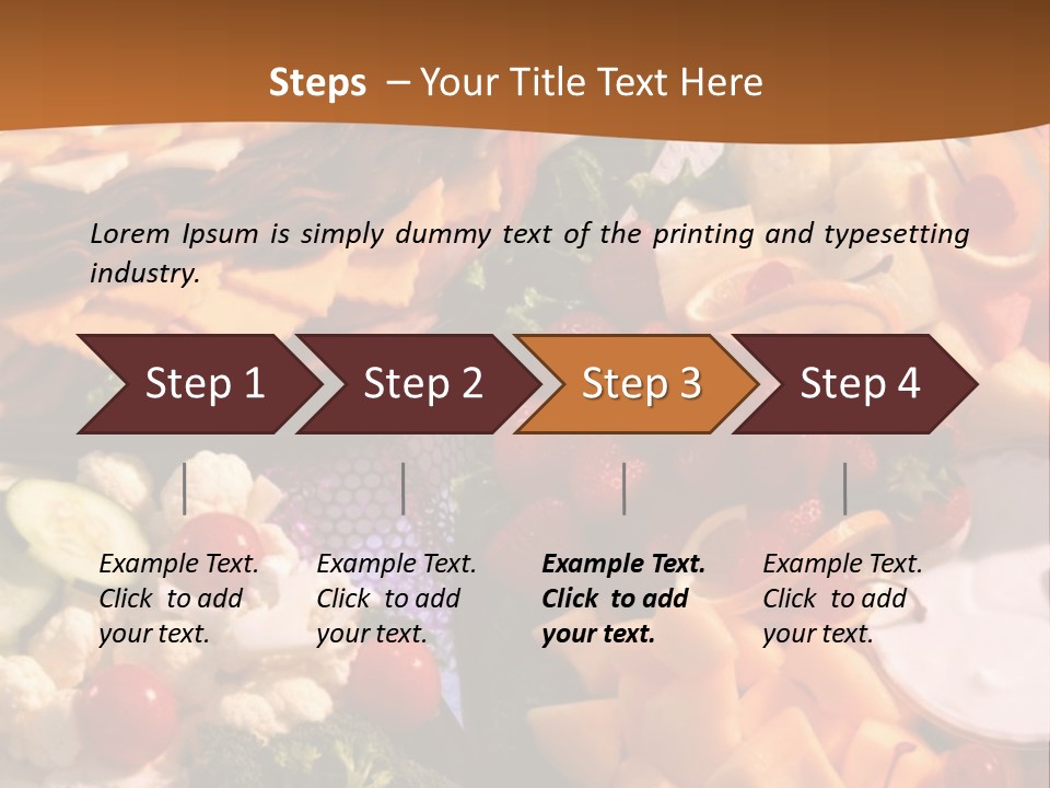 A Table With Many Different Types Of Food On It PowerPoint Template