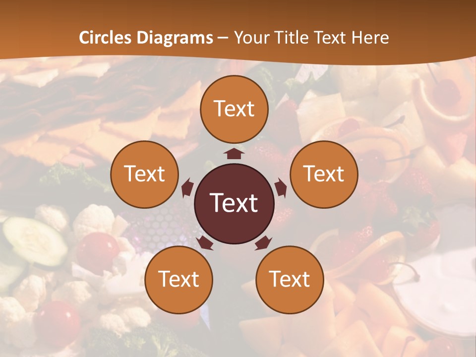 A Table With Many Different Types Of Food On It PowerPoint Template