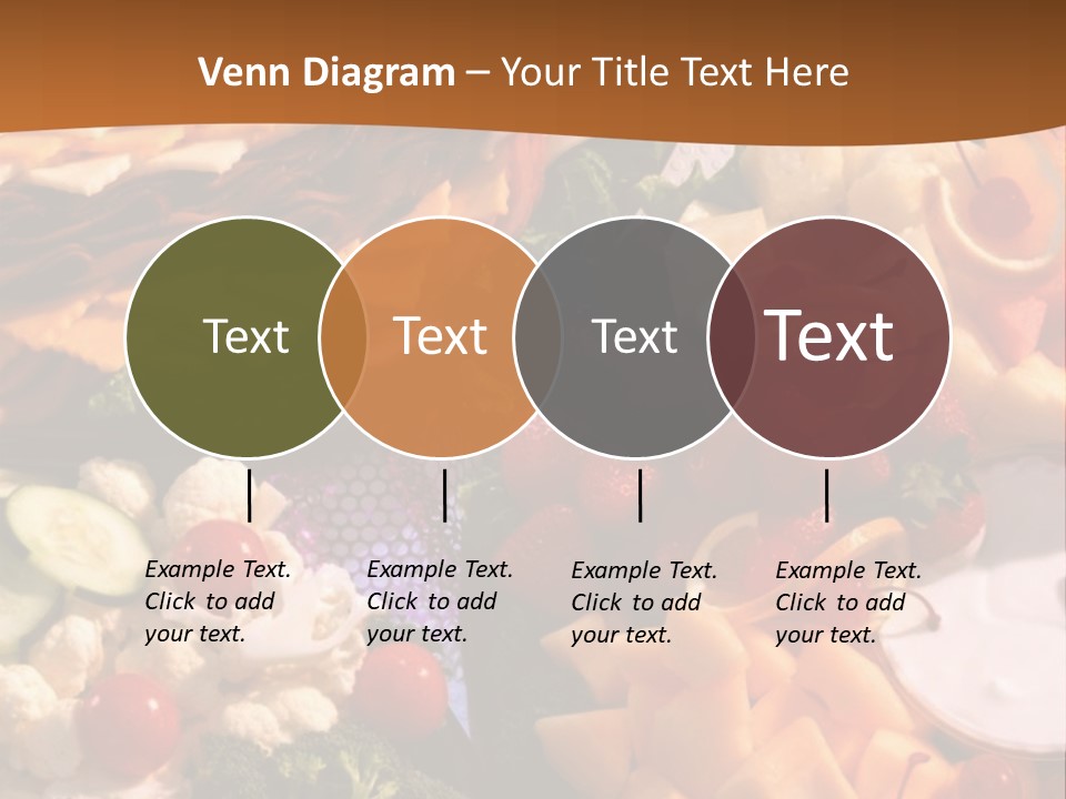 A Table With Many Different Types Of Food On It PowerPoint Template