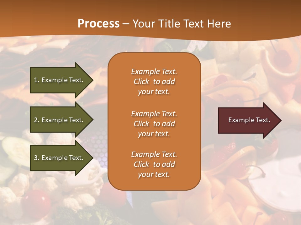 A Table With Many Different Types Of Food On It PowerPoint Template