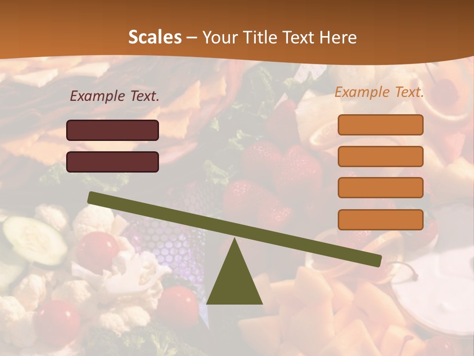 A Table With Many Different Types Of Food On It PowerPoint Template