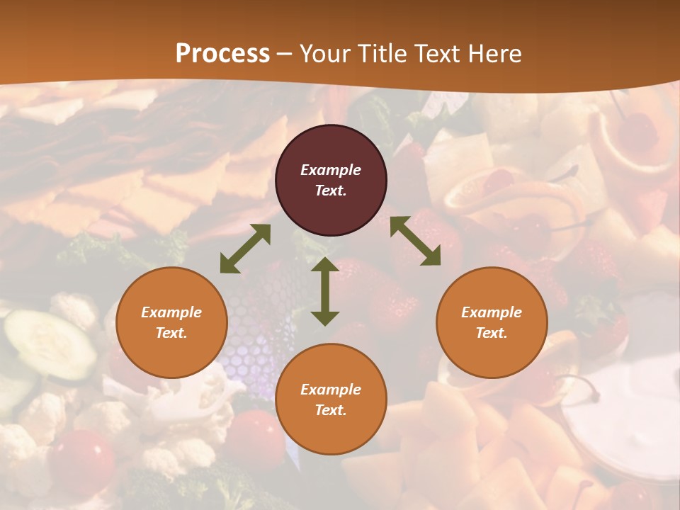 A Table With Many Different Types Of Food On It PowerPoint Template