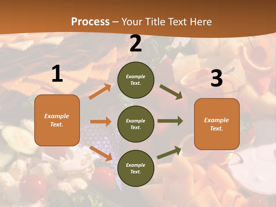 A Table With Many Different Types Of Food On It PowerPoint Template