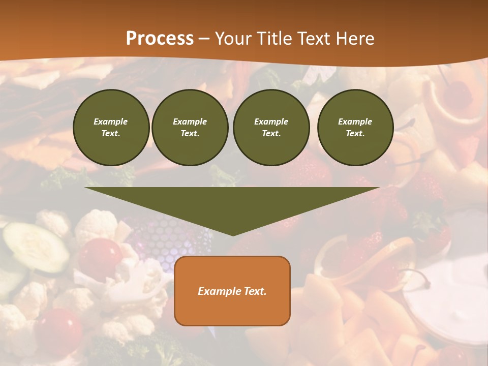A Table With Many Different Types Of Food On It PowerPoint Template