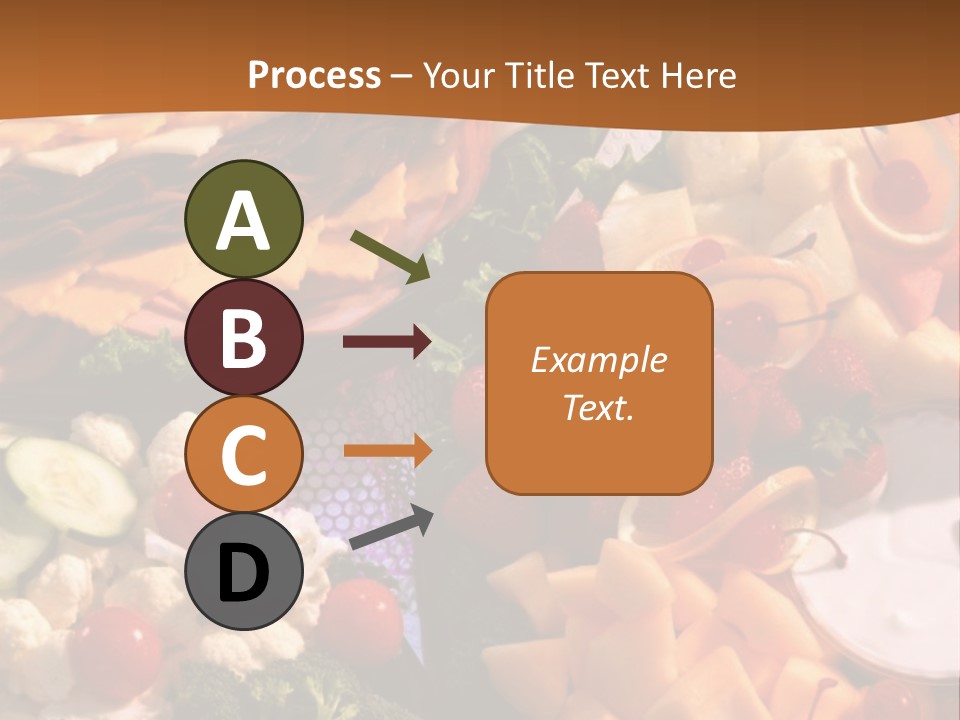 A Table With Many Different Types Of Food On It PowerPoint Template