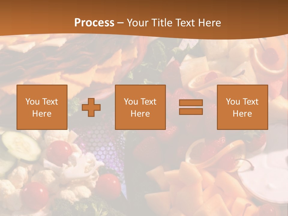 A Table With Many Different Types Of Food On It PowerPoint Template