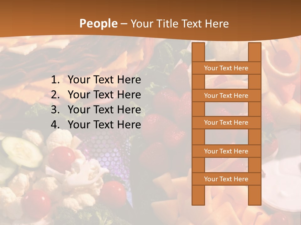 A Table With Many Different Types Of Food On It PowerPoint Template