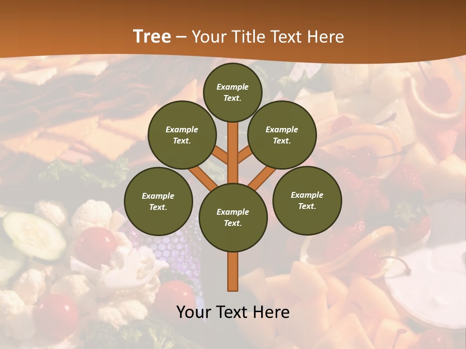 A Table With Many Different Types Of Food On It PowerPoint Template