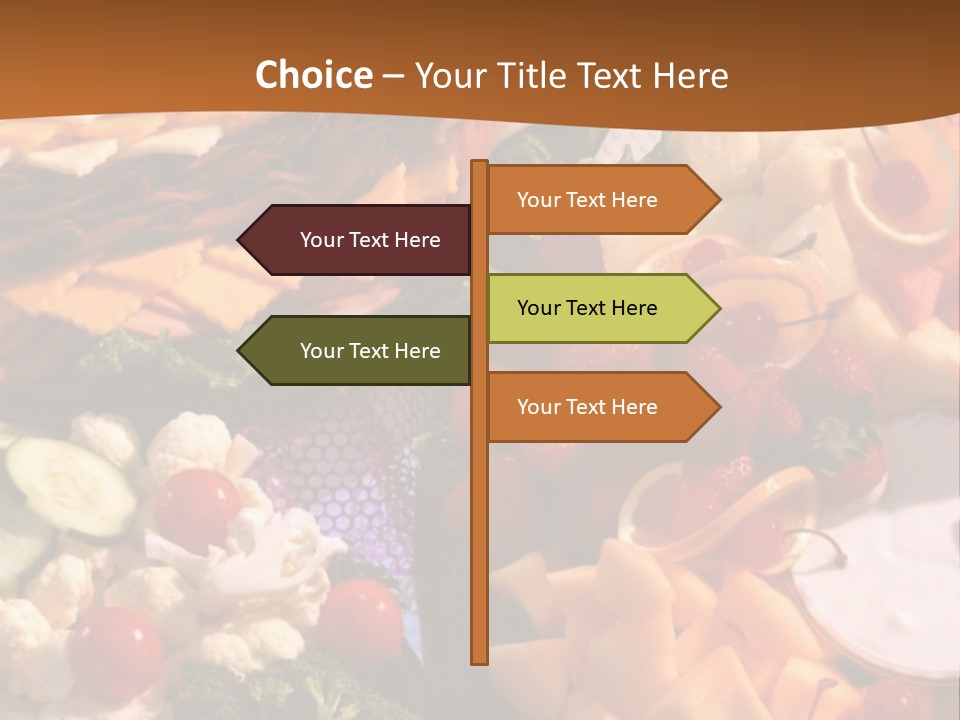 A Table With Many Different Types Of Food On It PowerPoint Template