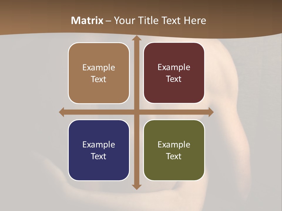 A Man And A Woman Embracing In Front Of A Brown Background PowerPoint Template