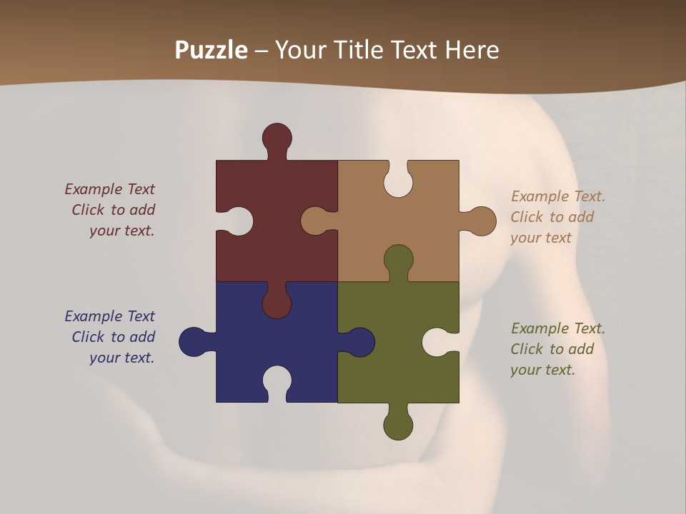 A Man And A Woman Embracing In Front Of A Brown Background PowerPoint Template