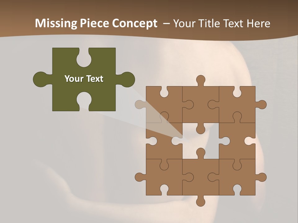 A Man And A Woman Embracing In Front Of A Brown Background PowerPoint Template