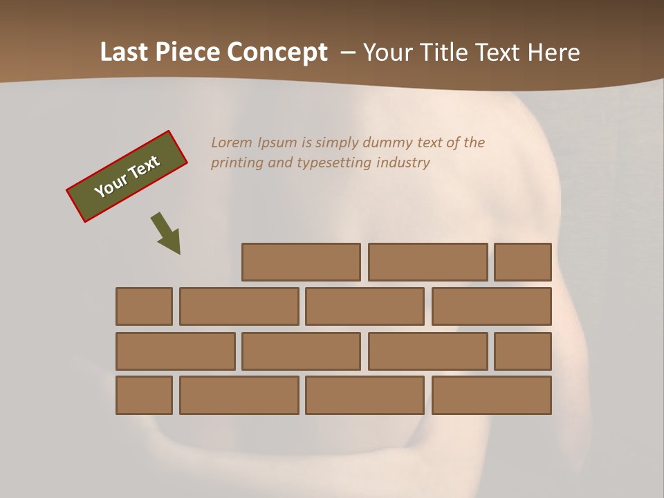 A Man And A Woman Embracing In Front Of A Brown Background PowerPoint Template