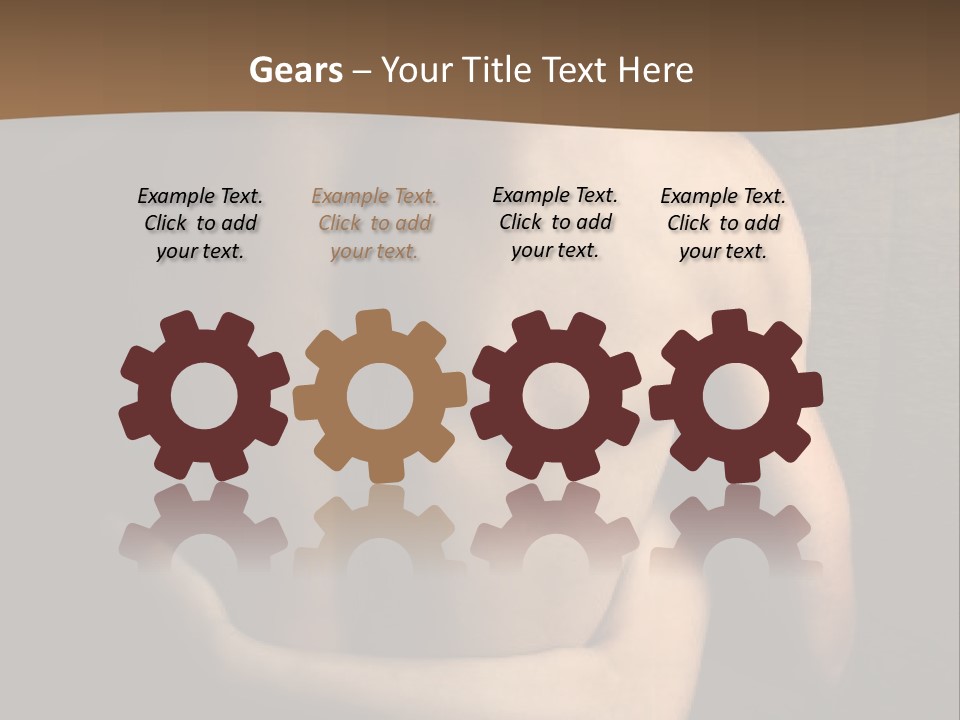 A Man And A Woman Embracing In Front Of A Brown Background PowerPoint Template