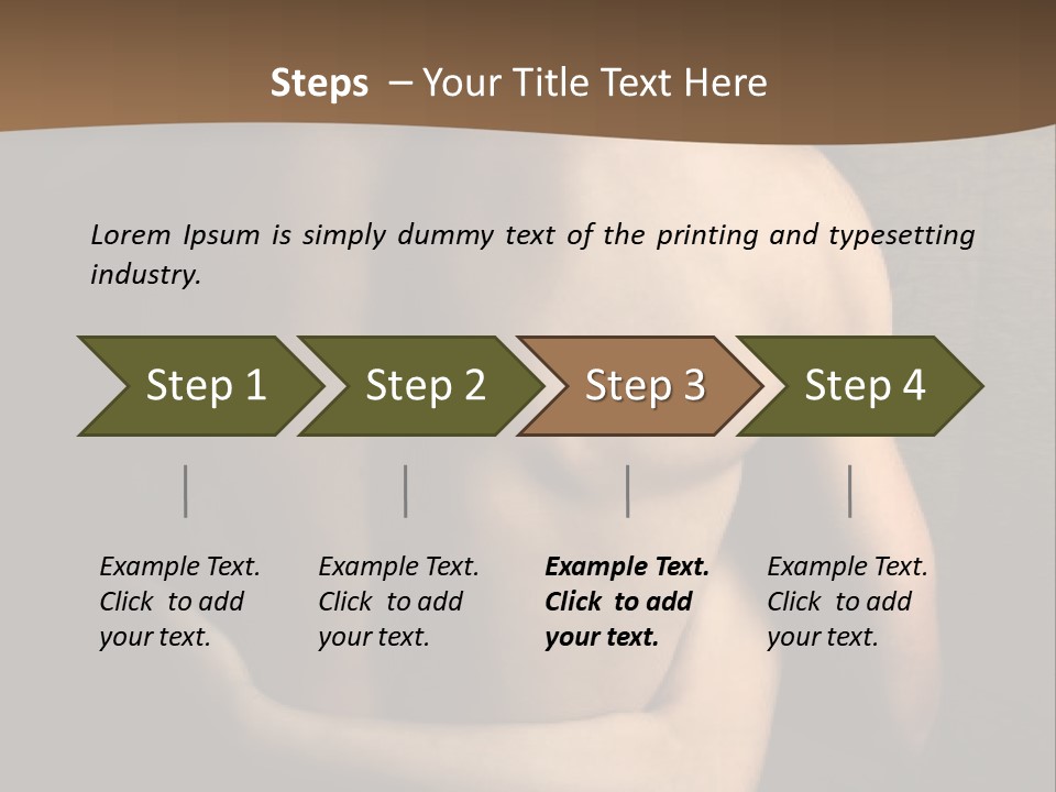 A Man And A Woman Embracing In Front Of A Brown Background PowerPoint Template
