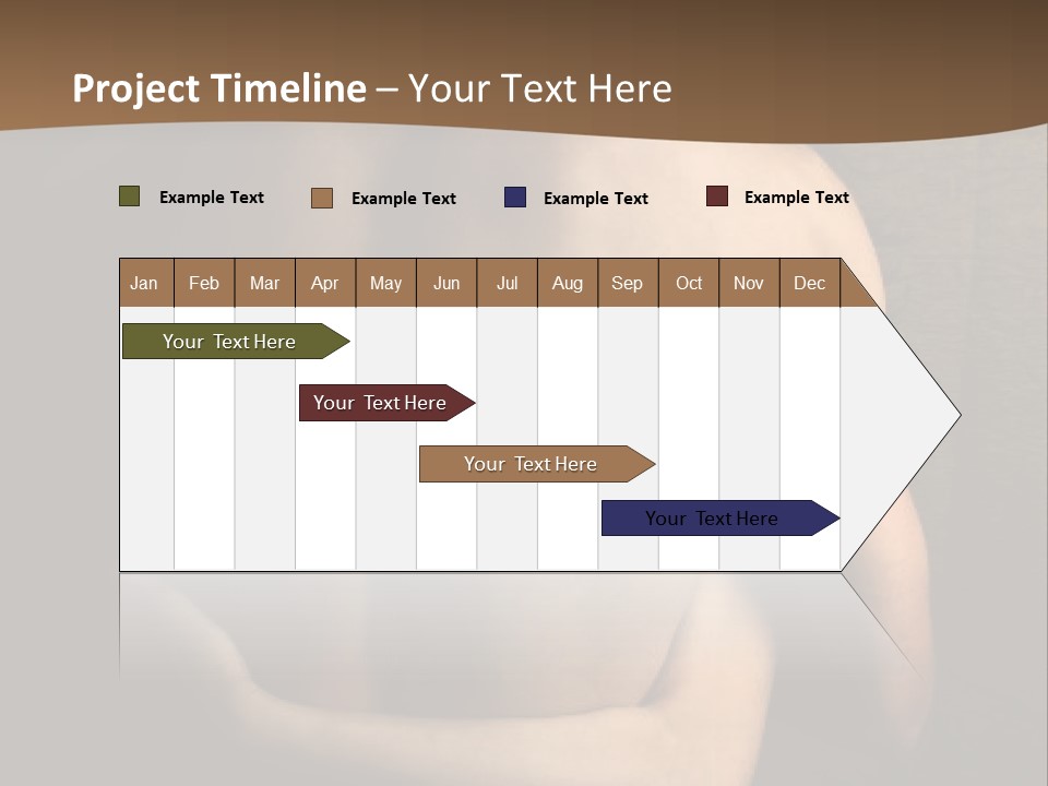 A Man And A Woman Embracing In Front Of A Brown Background PowerPoint Template