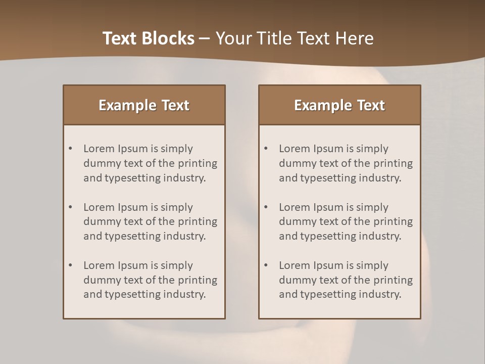 A Man And A Woman Embracing In Front Of A Brown Background PowerPoint Template