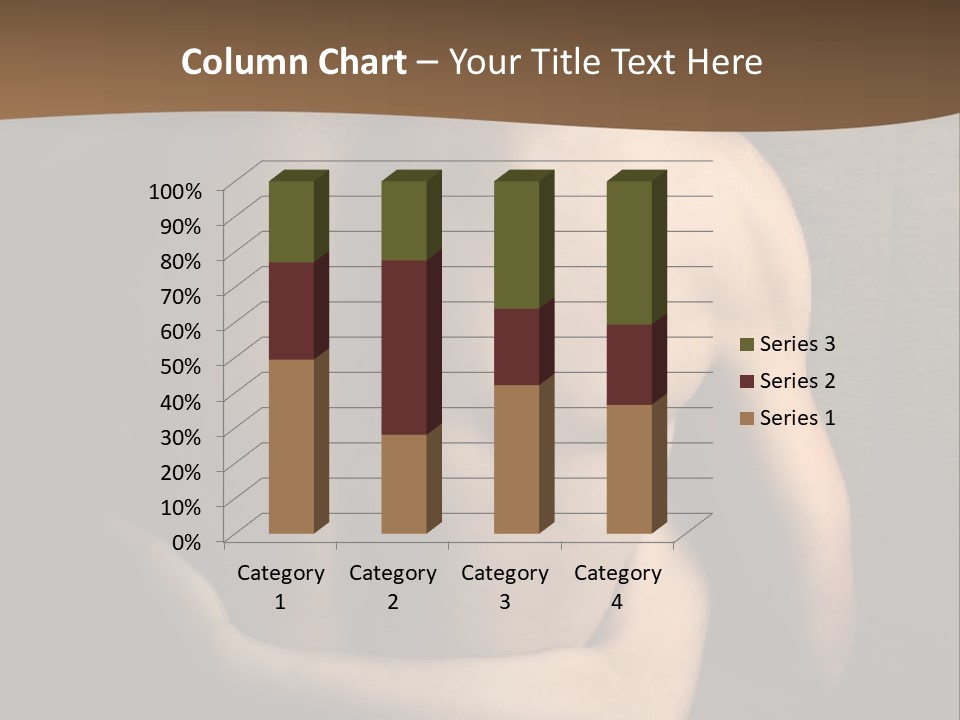 A Man And A Woman Embracing In Front Of A Brown Background PowerPoint Template