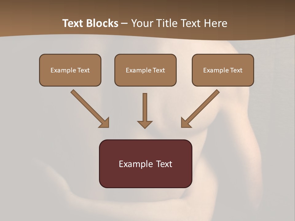 A Man And A Woman Embracing In Front Of A Brown Background PowerPoint Template